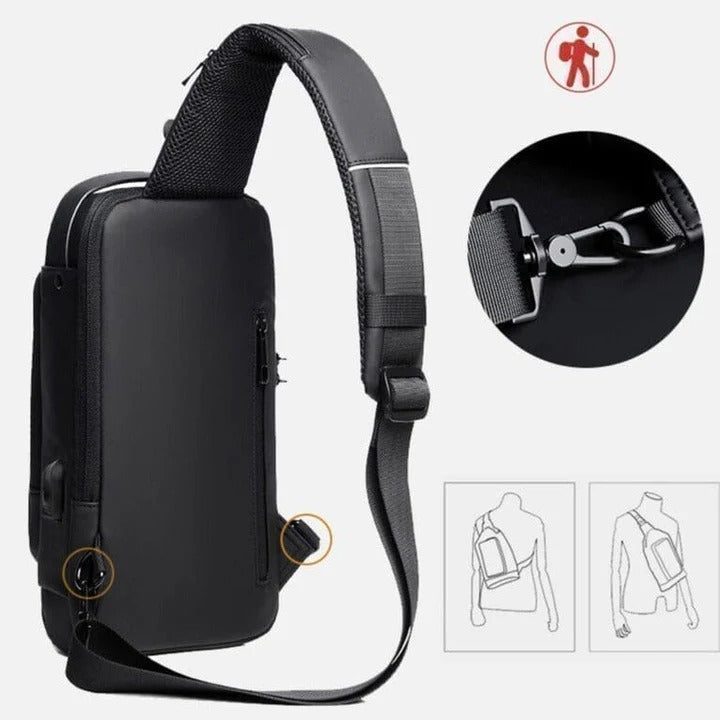 Mochila Antirrobo USB con Cerradura – SlimSafe Pro
